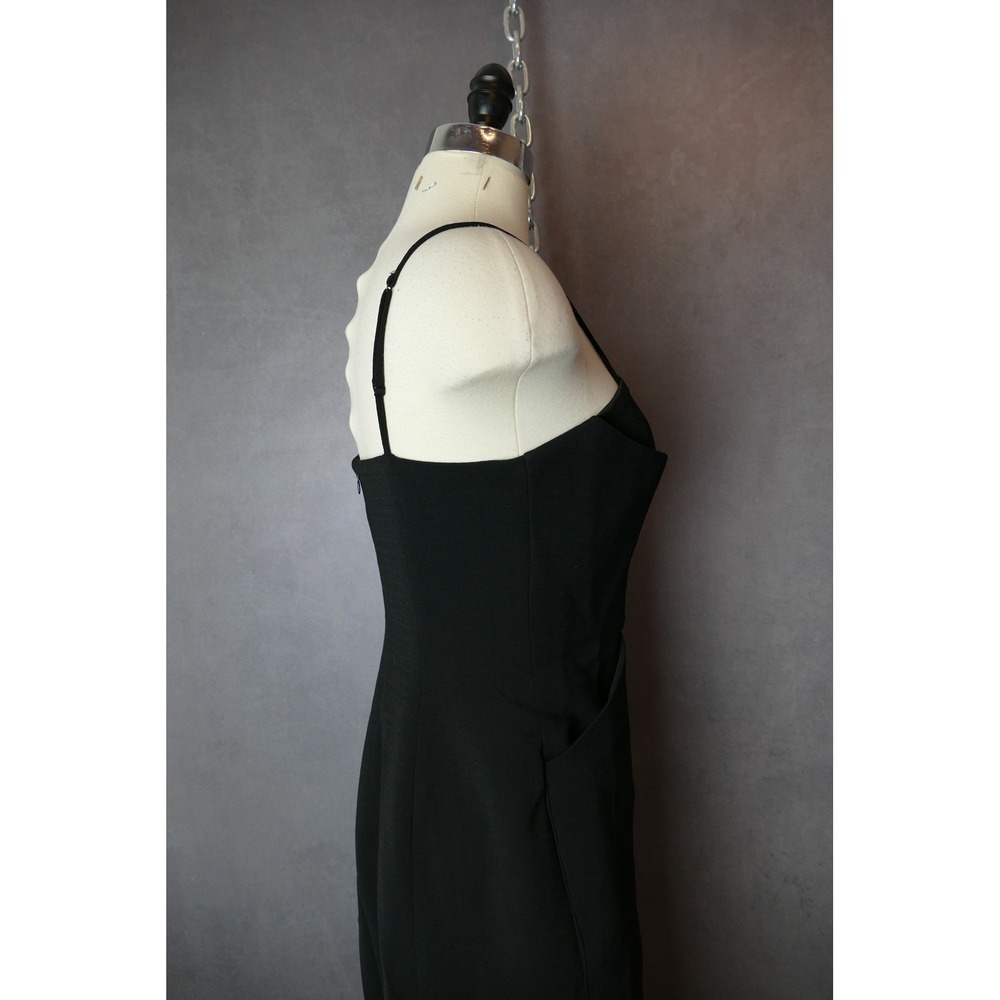 NWT‎ C/MEO Collective Black MIDI Dress Sleeveless Cocktail Party Side Slit M - Picture 4 of 16